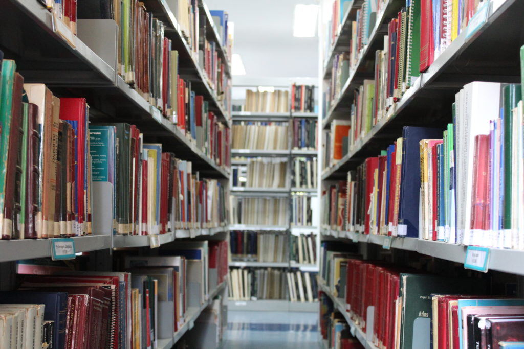 Imagem estantes Biblioteca