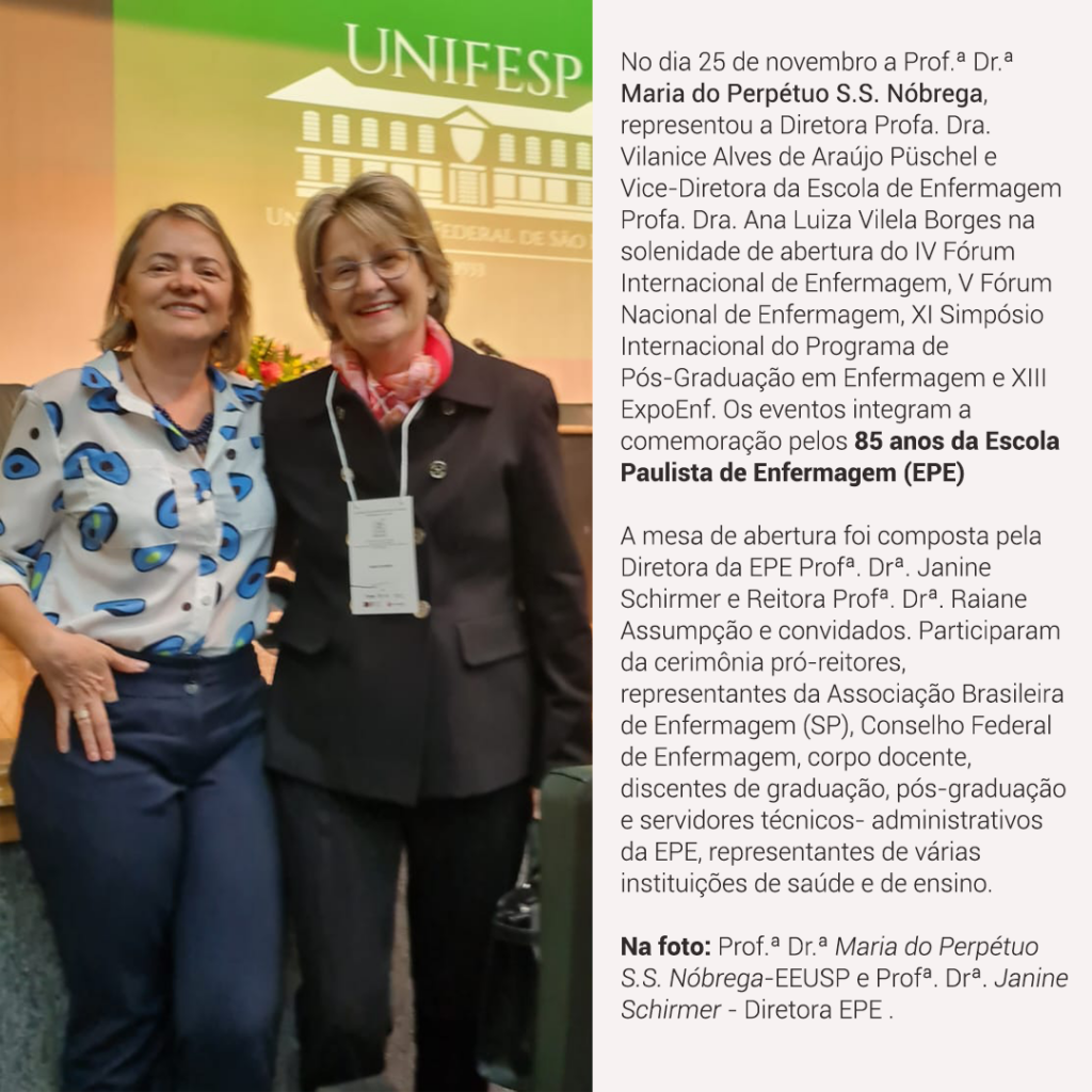 Foto Profª Drª Janine Schirmer e Prof ª Dr ª Maria do Perpétuo S S Nóbrega